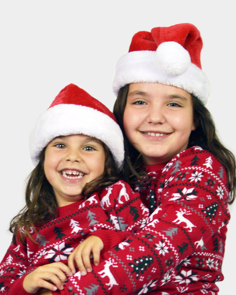 Bonnet de Père Noël pour enfants Filles