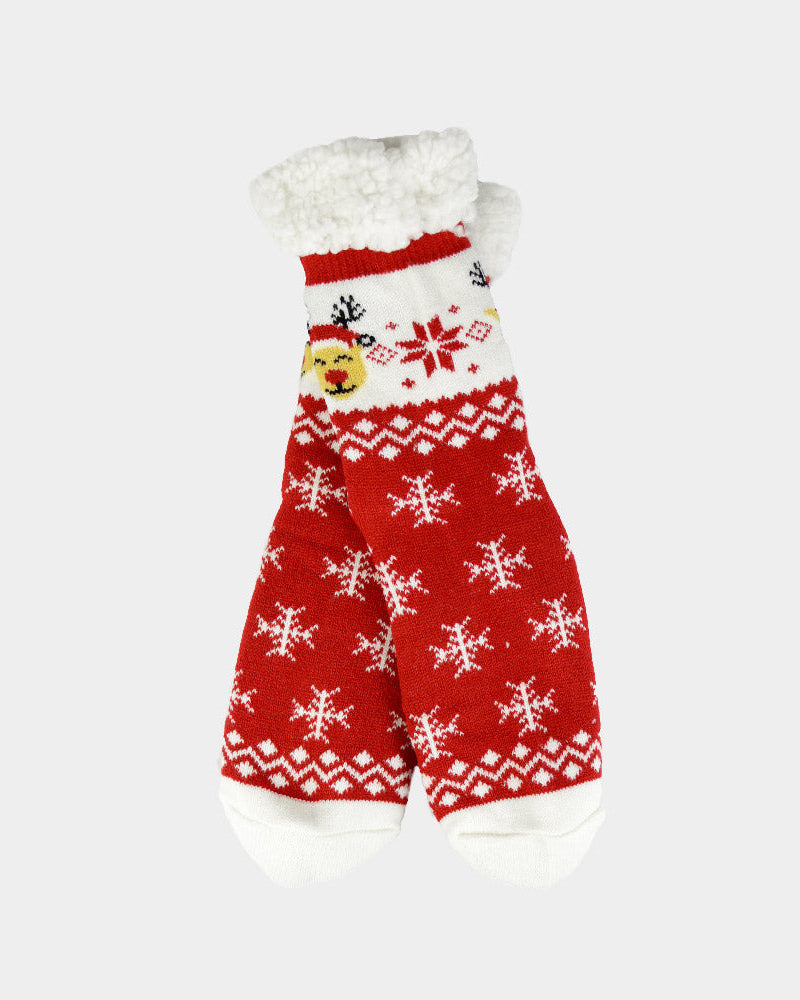 Chaussons Renne avec Bonnet Chaussettes de Noël