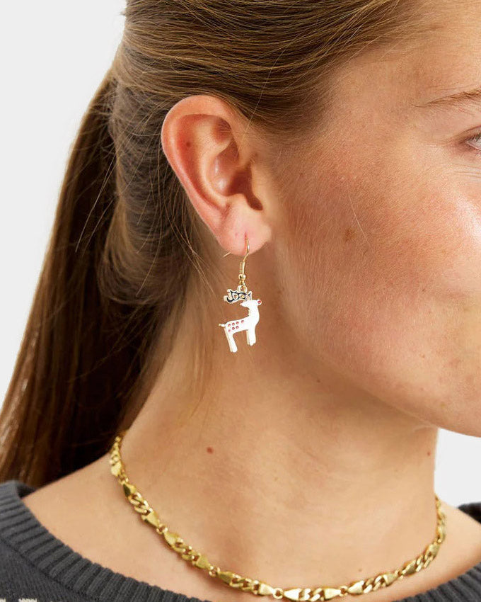 Boucles d'oreilles de Noël Renne