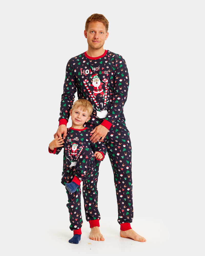 Pyjama de Noël pour Enfant Père Noël Skieur