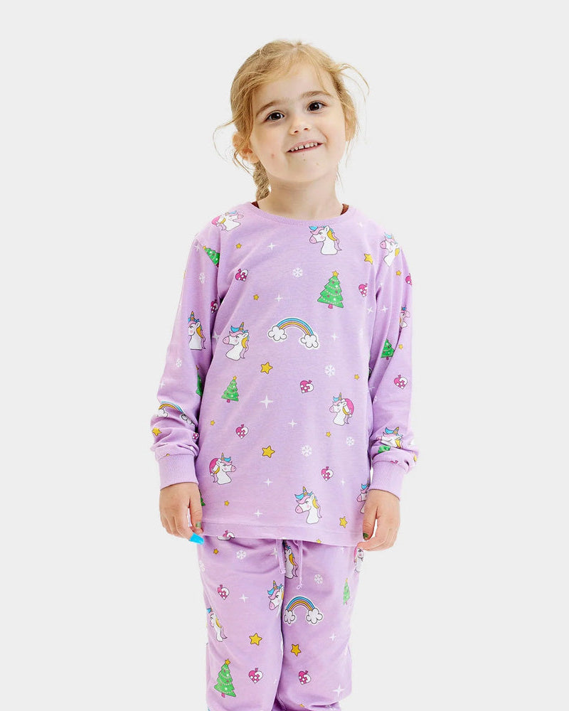 Pyjama de Noël pour Enfants bébé Licornes