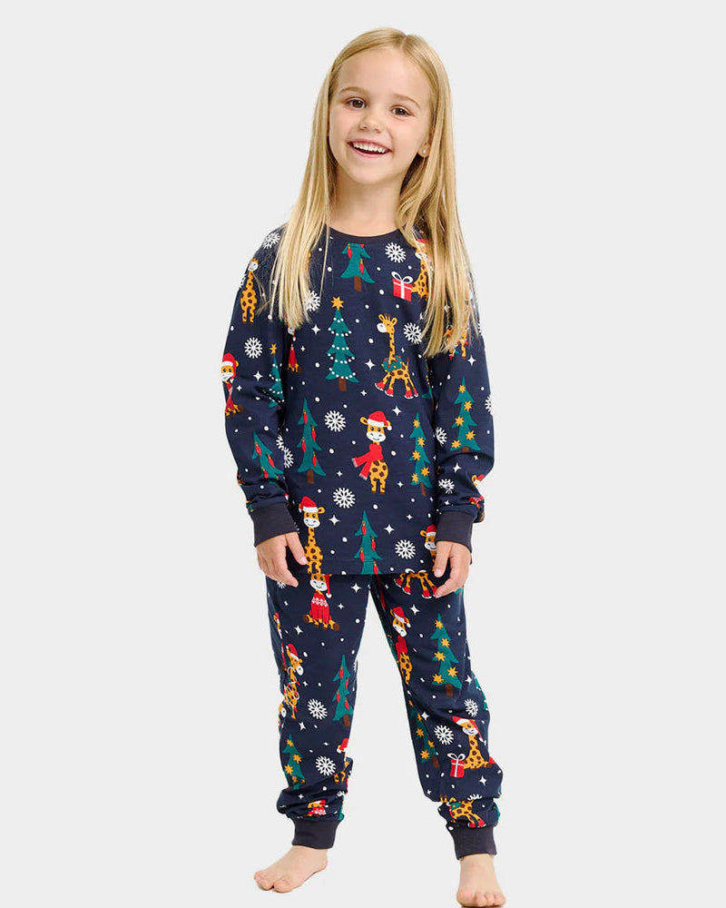 Pyjama de Noël pour Enfants avec Girafes