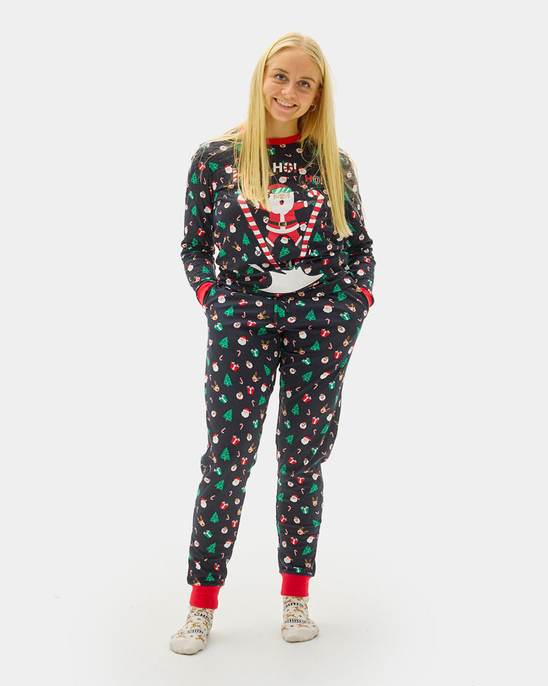 Pyjama de Noël Femme Père Noël Skieur
