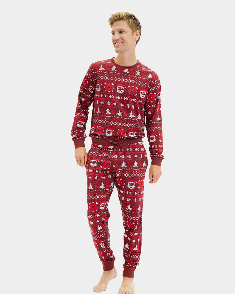 Pyjama de Noël Homme Rouge Ho Ho Ho