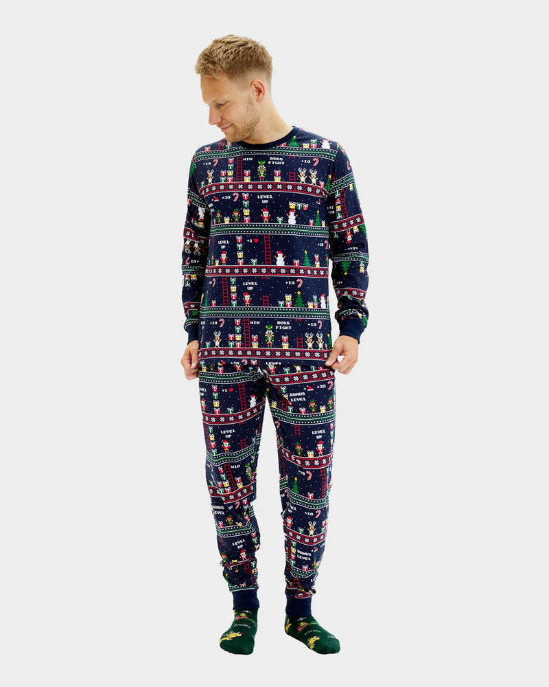 Pyjama de Noël pour Homme Jeux Vidéo Rétro Femme