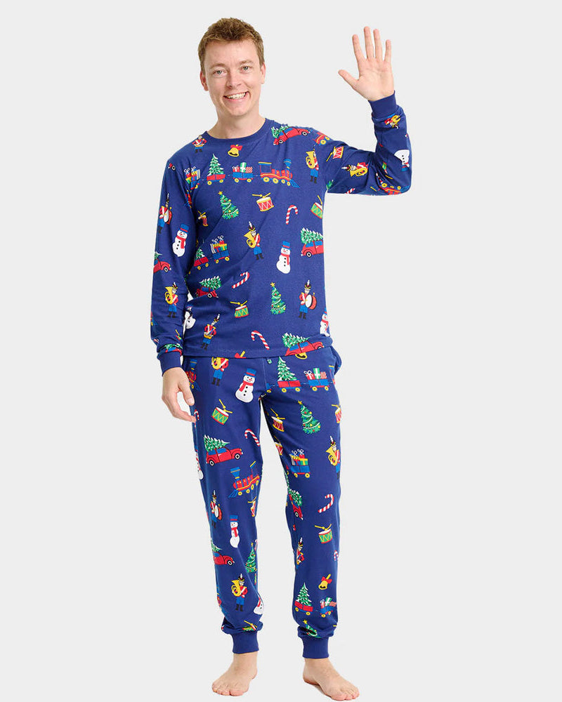 Pyjama de Noël pour Homme avec Jouets de Noël