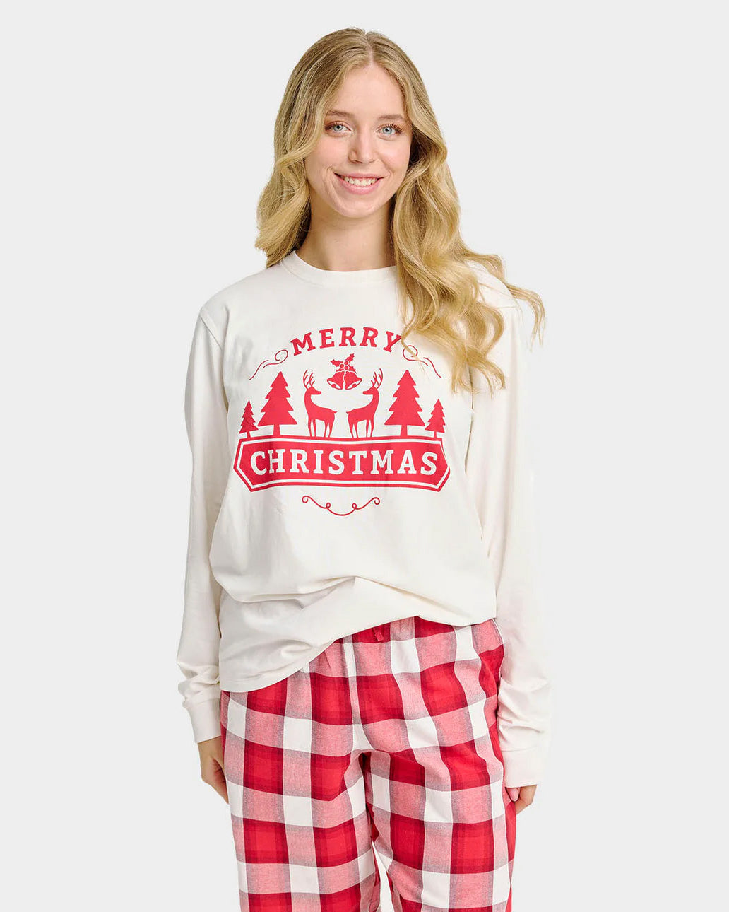 Pyjama de Noël Unisexe Femme Adultes Joyeux Noël