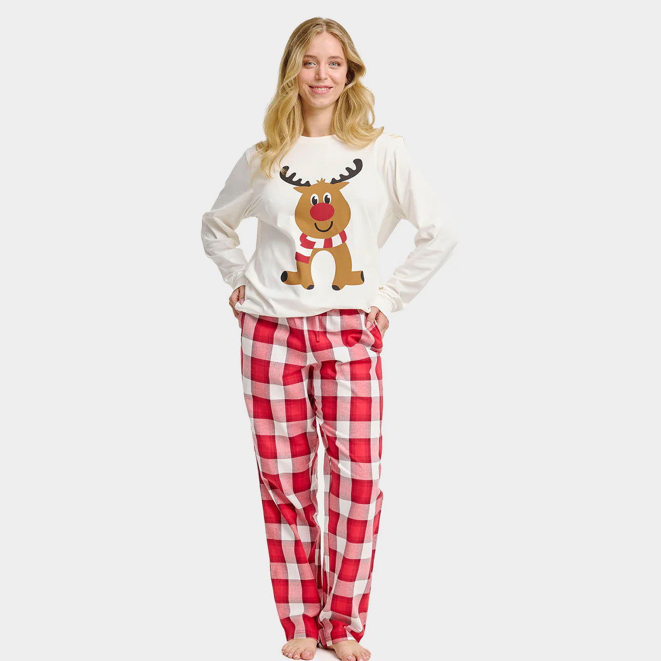 Pyjama de Noël Femme Unisexe pour homme Renne Mignon