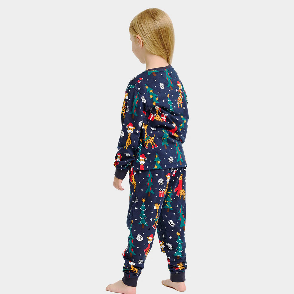 Pyjama de Noël pour Enfants Fille Girafes
