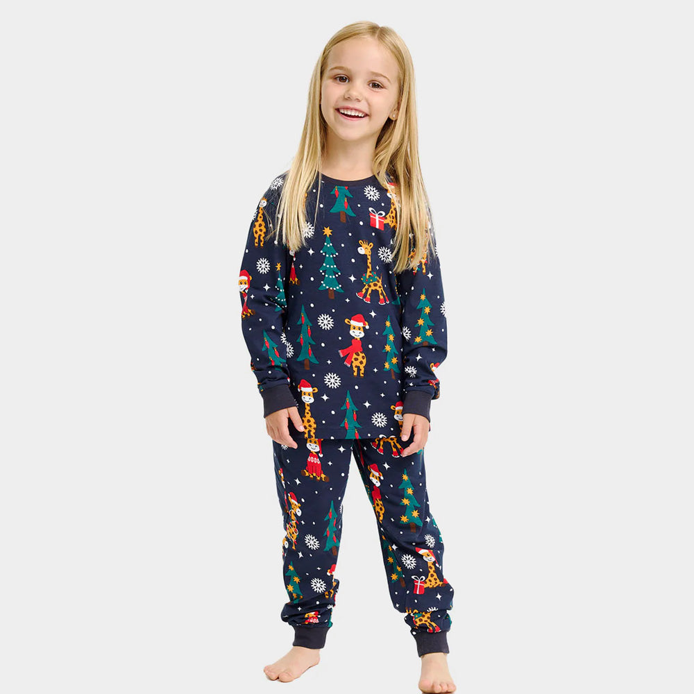 Pyjama de Noël pour Enfants avec Girafes
