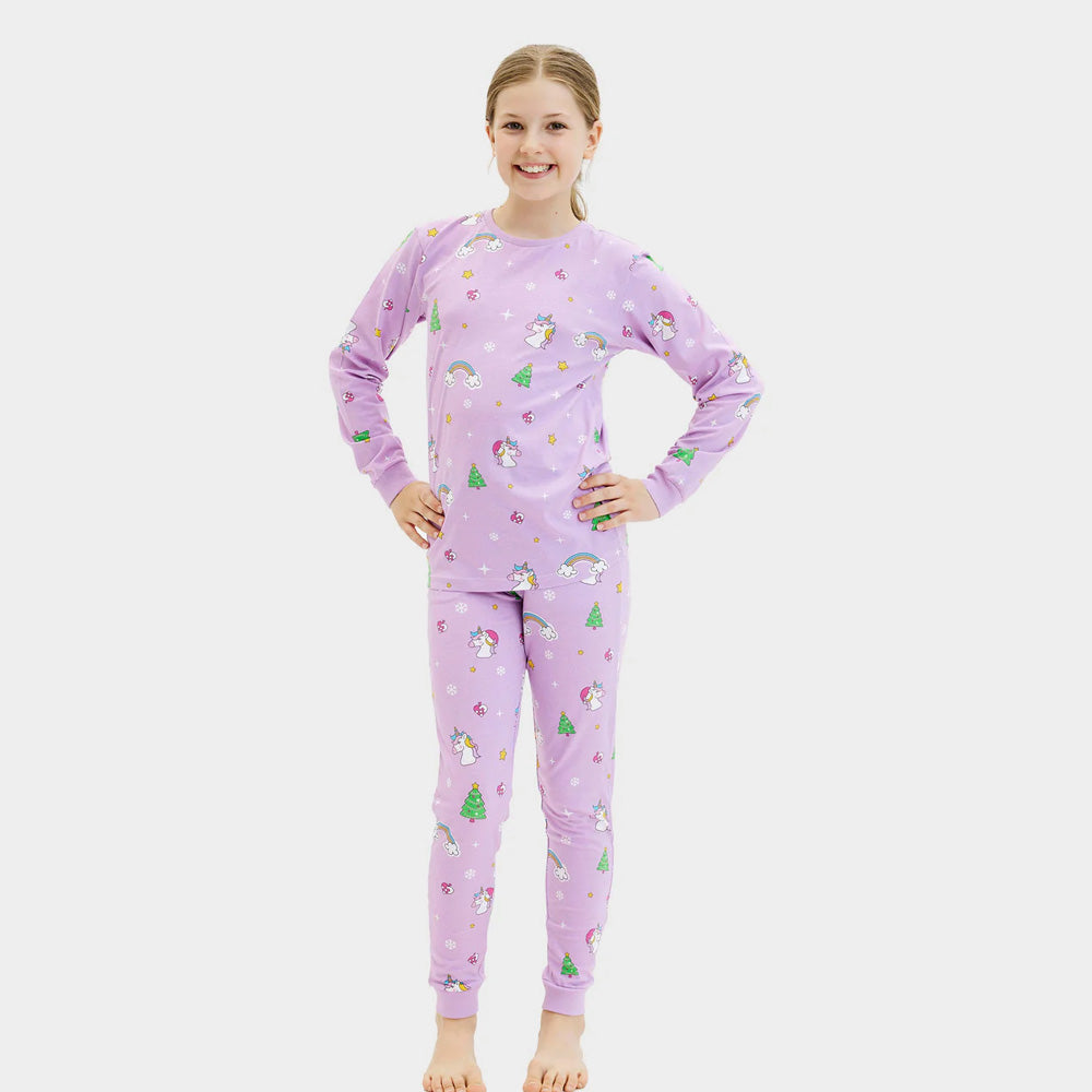 Pyjama de Noël pour Enfants fille Licornes
