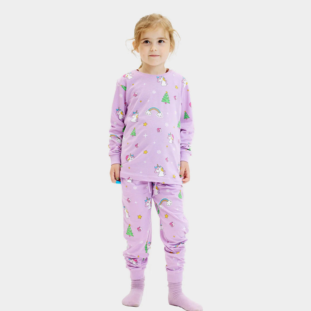 Pyjama de Noël pour Enfants avec Licornes
