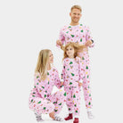 Pyjama de Noël pour Enfants Rose Motifs De Noël Famille
