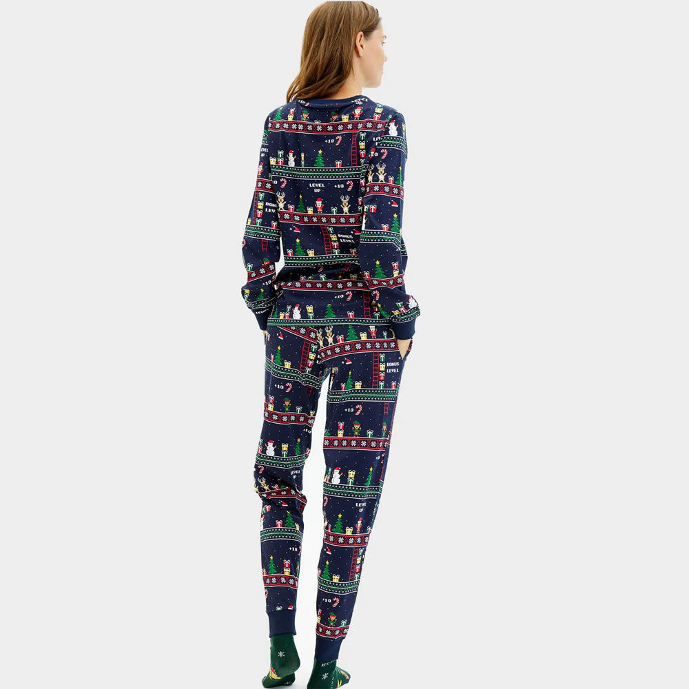 Pyjama de Noël pour Femme et Homme Jeux Vidéo Rétro
