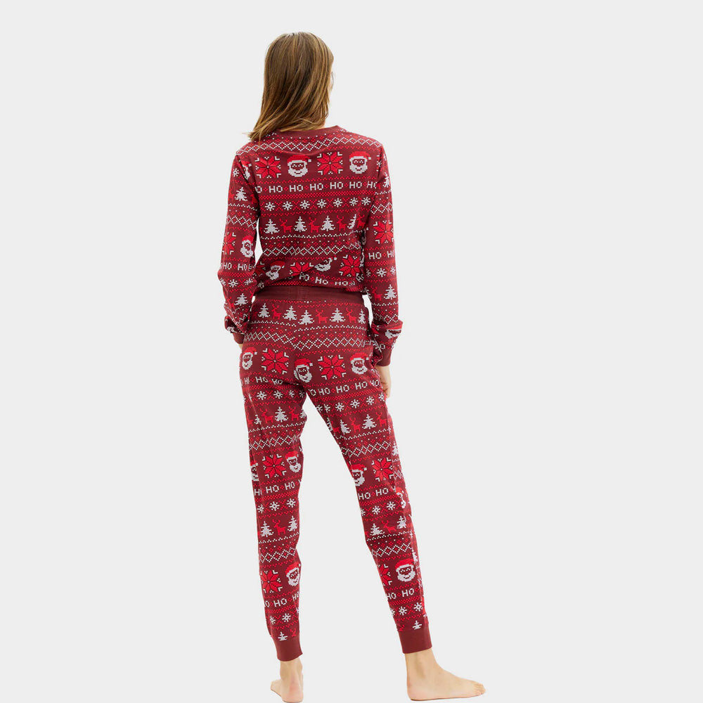 Pyjama de Noël pour Femme et Homme Rouge Ho Ho
