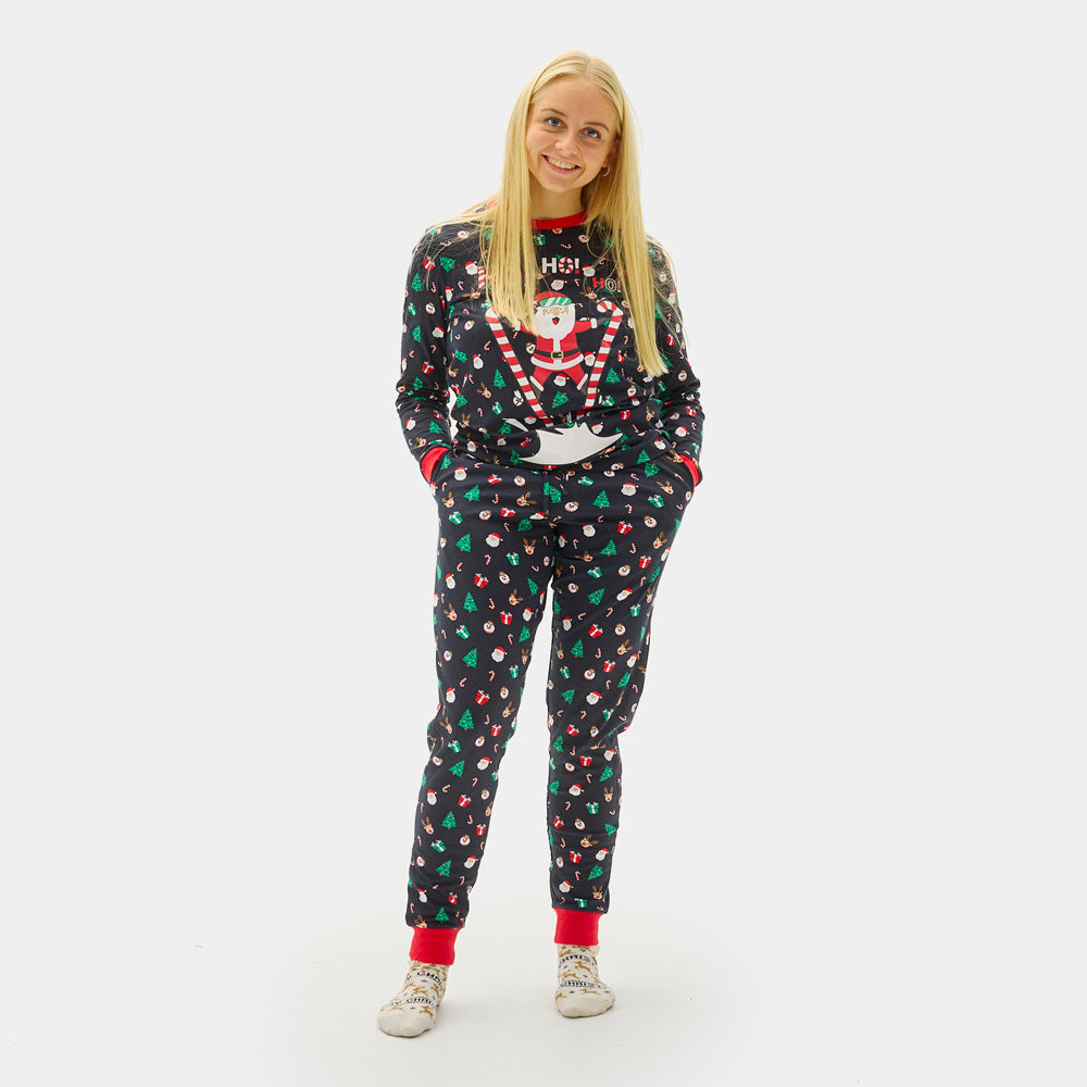 Pyjama de Noël Femme Père Noël Skieur
