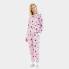 Pyjama de Noël pour Femme Rose Motifs De Noël
